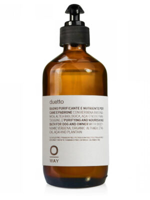 Duetto Purifying and nourishing bath for dog and owner.